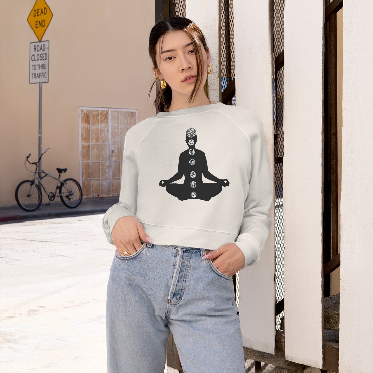 Chakra Women's Cropped Fleece Pullover - Witcheasy