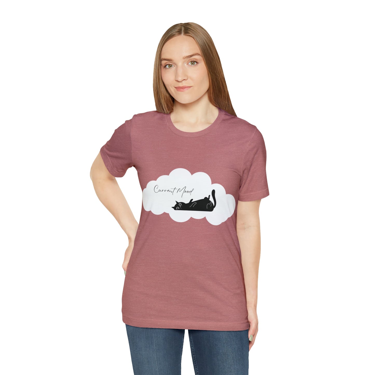 Current Mood Cat in Clouds Unisex Jersey Short Sleeve Tee - Witcheasy