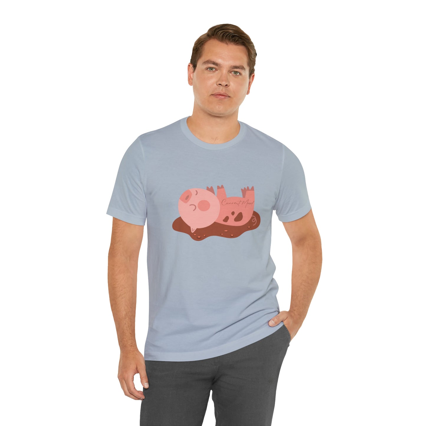 Current Mood Pig In Mud Unisex Jersey Short Sleeve Tee - Witcheasy