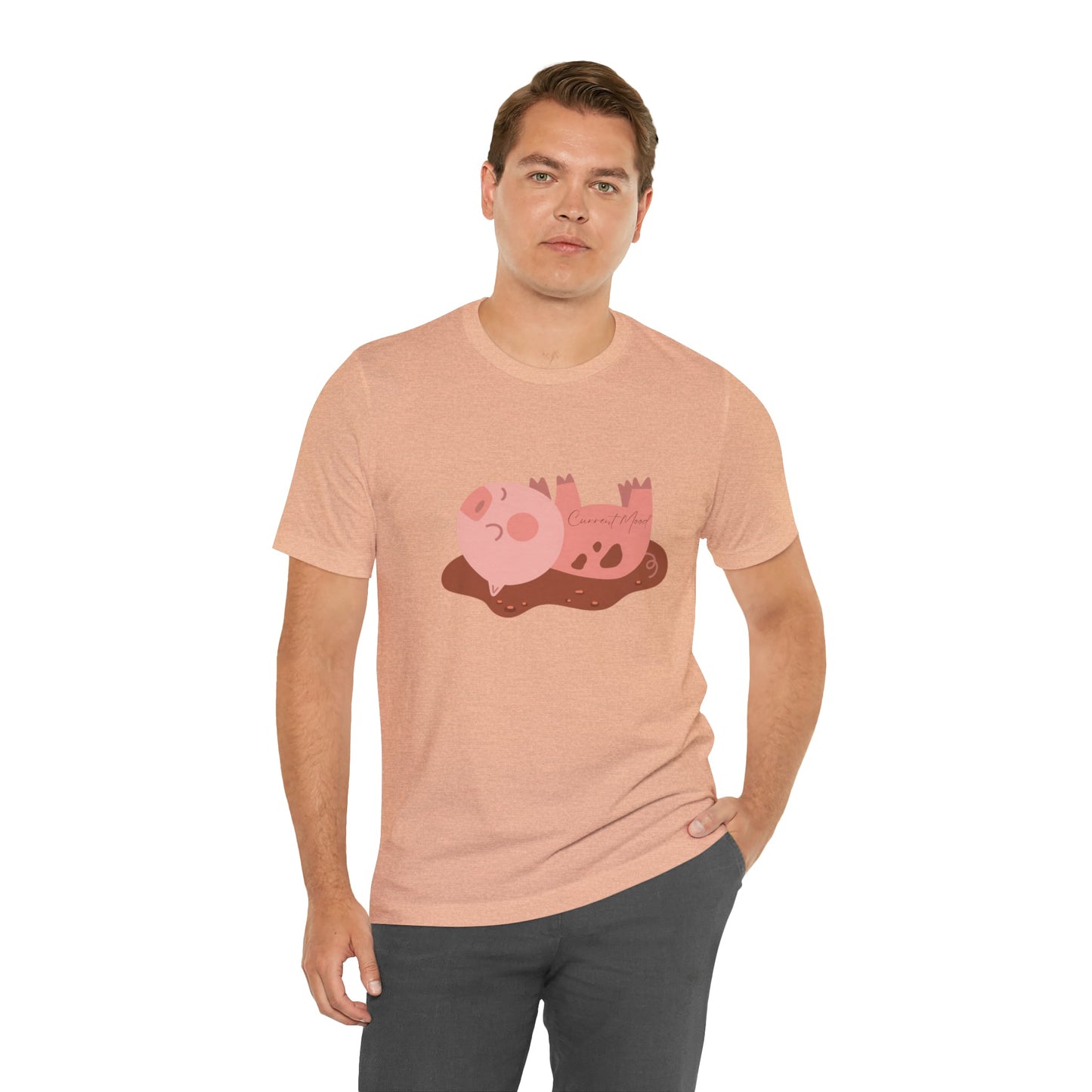 Current Mood Pig In Mud Unisex Jersey Short Sleeve Tee - Witcheasy