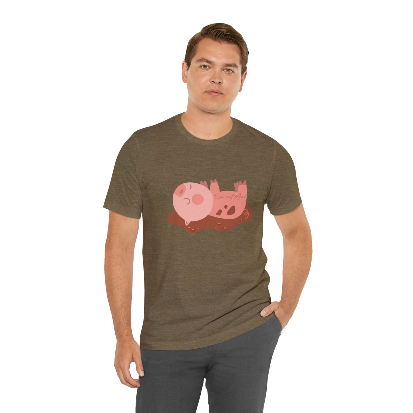 Current Mood Pig In Mud Unisex Jersey Short Sleeve Tee - Witcheasy