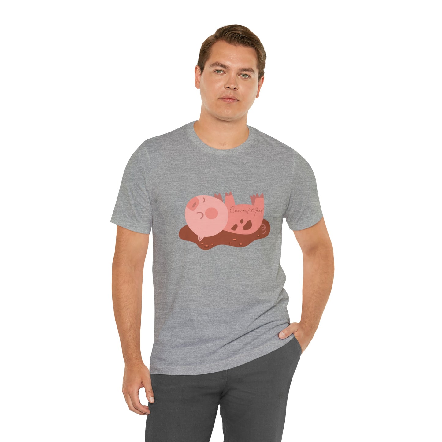Current Mood Pig In Mud Unisex Jersey Short Sleeve Tee - Witcheasy