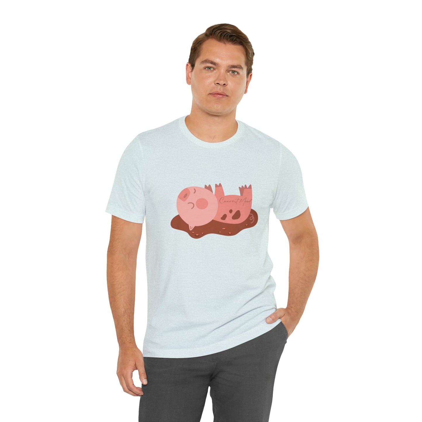 Current Mood Pig In Mud Unisex Jersey Short Sleeve Tee - Witcheasy