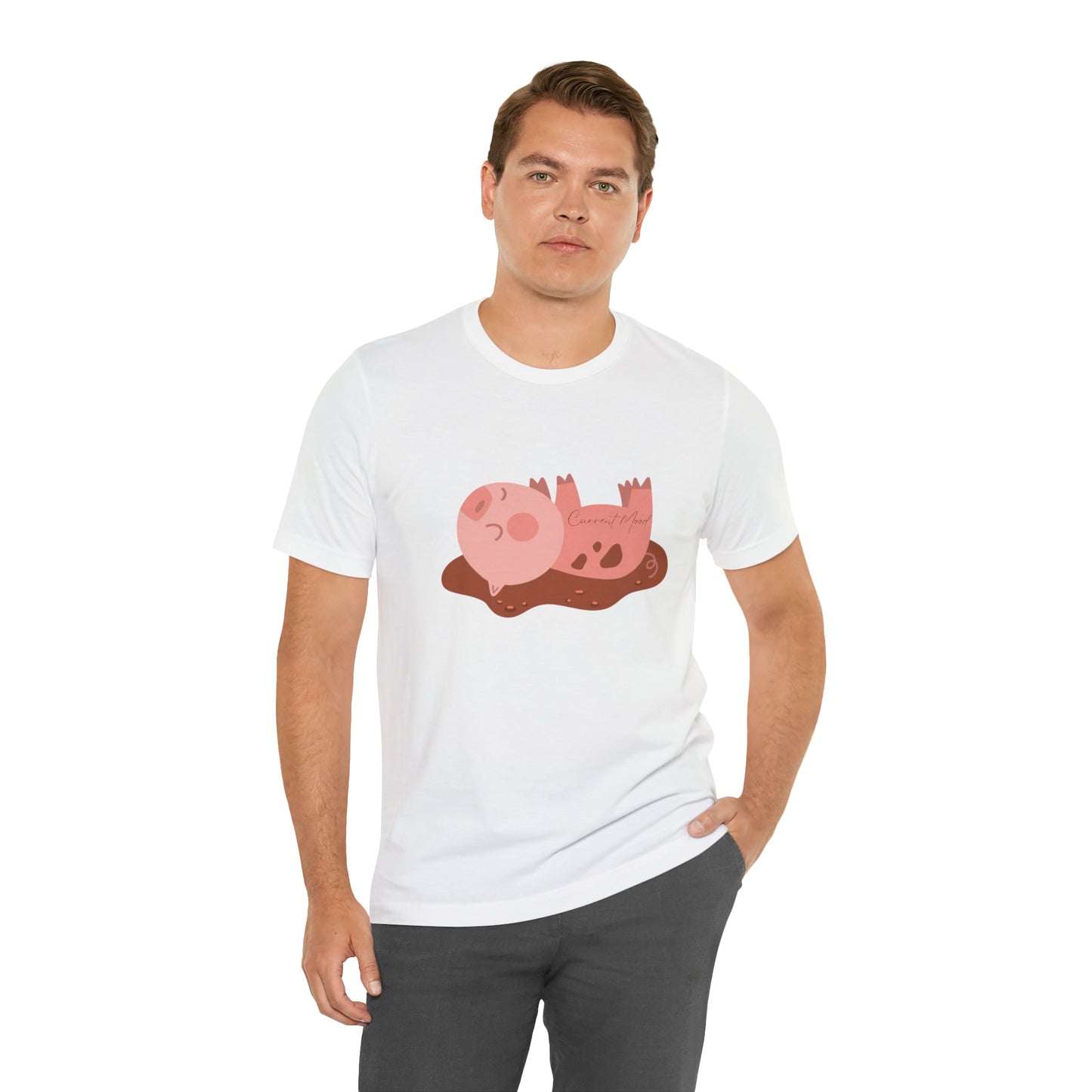 Current Mood Pig In Mud Unisex Jersey Short Sleeve Tee - Witcheasy