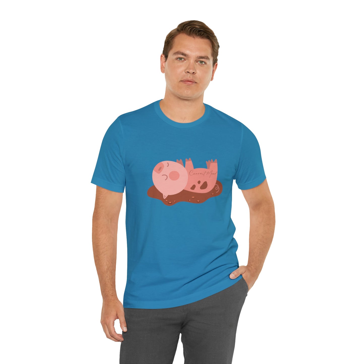 Current Mood Pig In Mud Unisex Jersey Short Sleeve Tee - Witcheasy