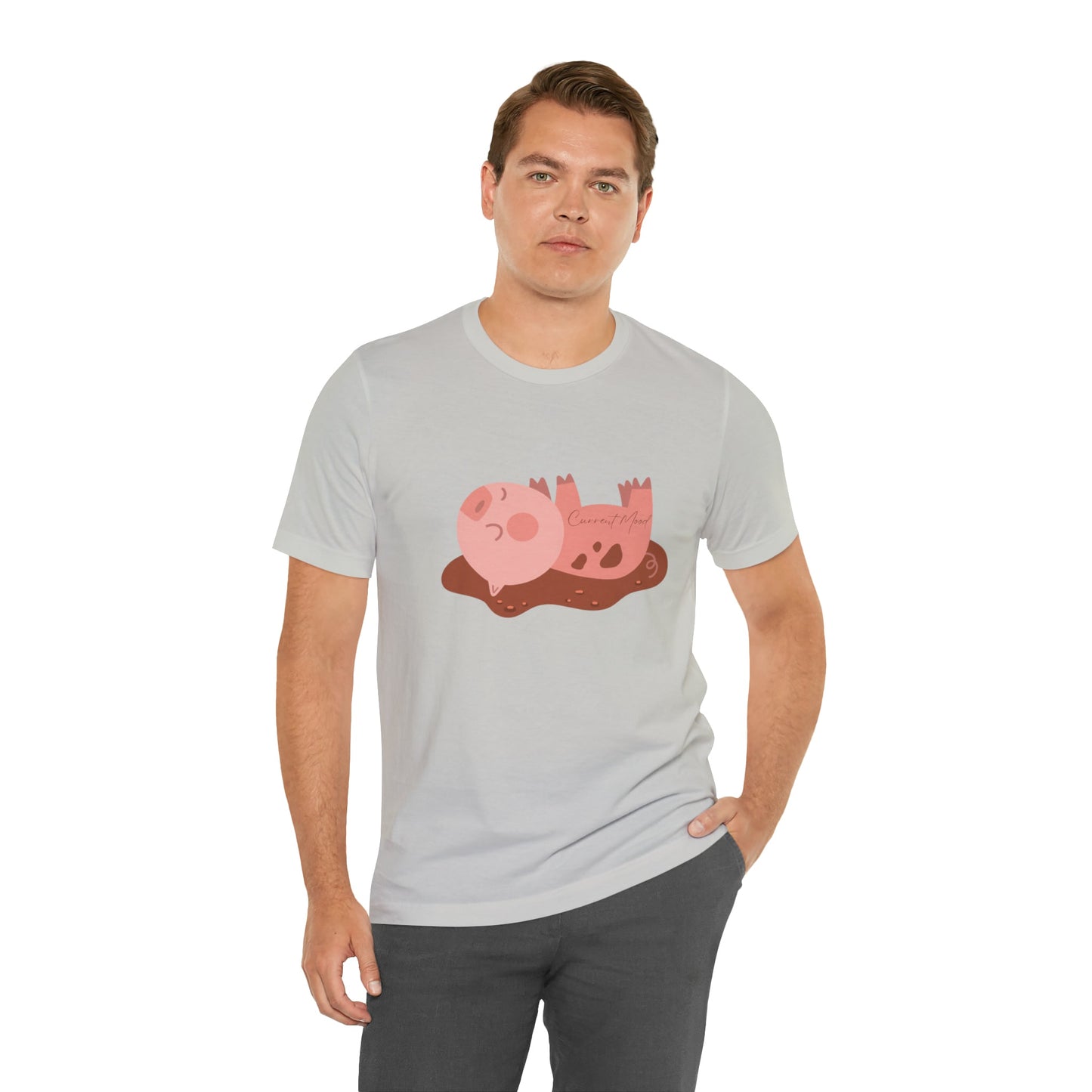 Current Mood Pig In Mud Unisex Jersey Short Sleeve Tee - Witcheasy