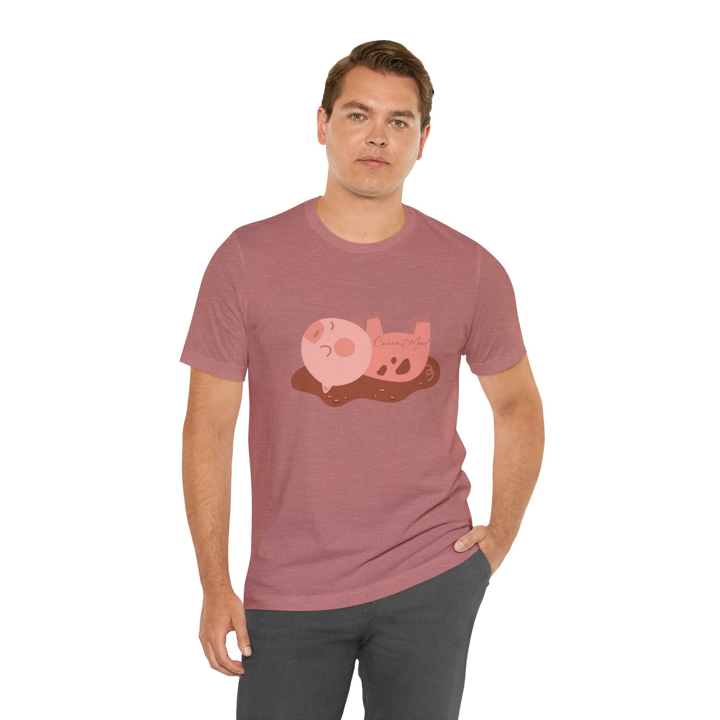 Current Mood Pig In Mud Unisex Jersey Short Sleeve Tee - Witcheasy