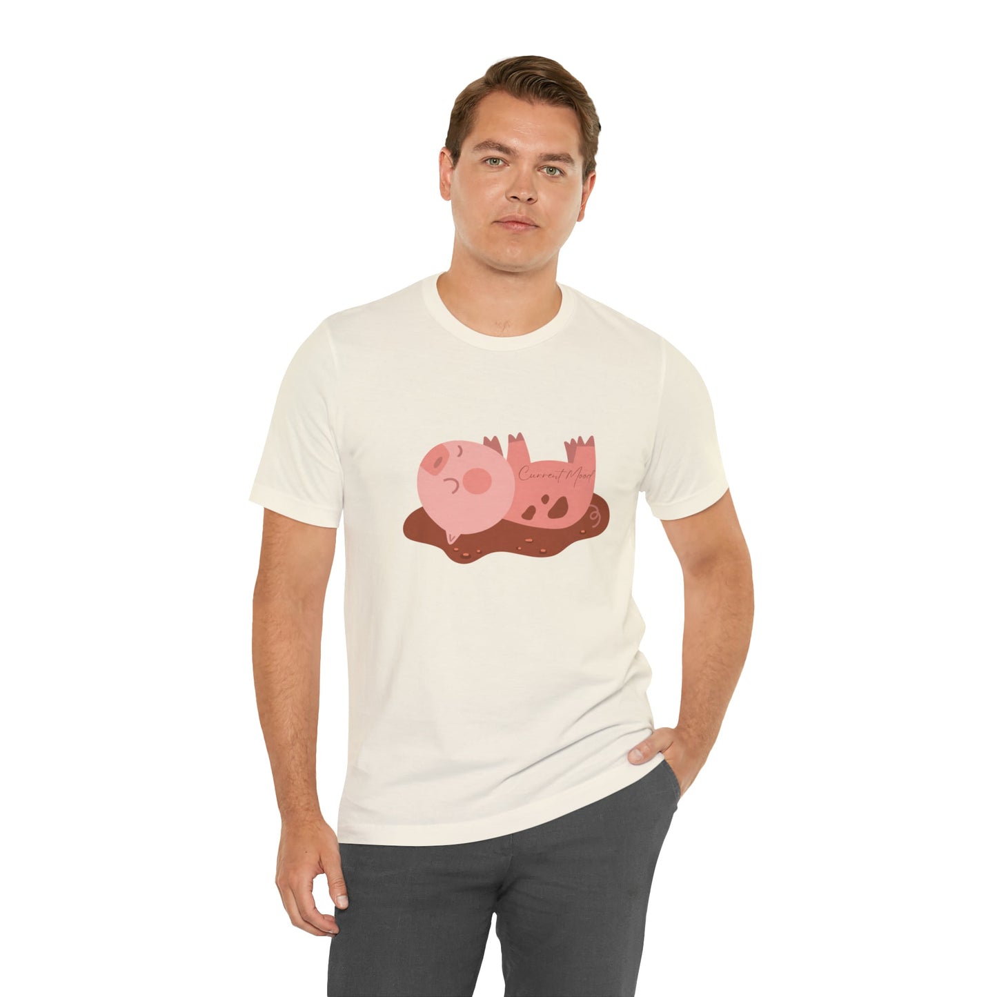Current Mood Pig In Mud Unisex Jersey Short Sleeve Tee - Witcheasy