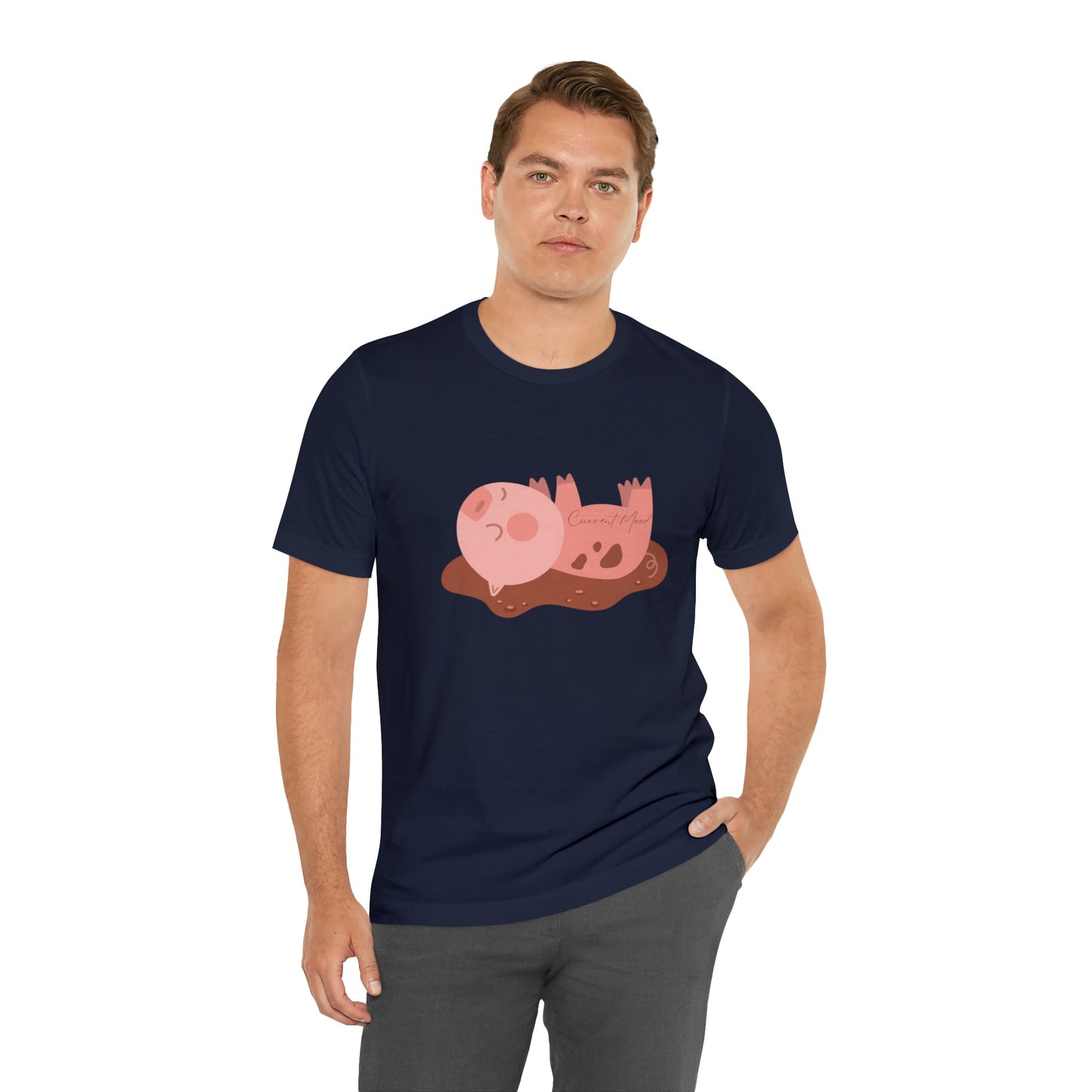 Current Mood Pig In Mud Unisex Jersey Short Sleeve Tee - Witcheasy
