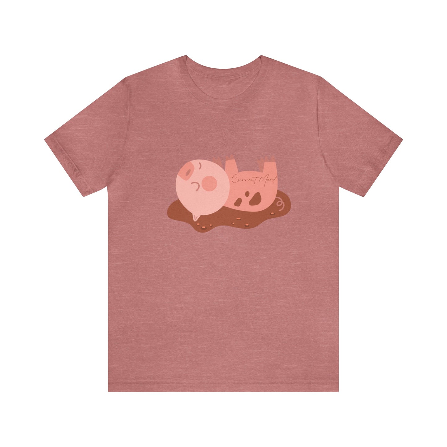 Current Mood Pig In Mud Unisex Jersey Short Sleeve Tee - Witcheasy