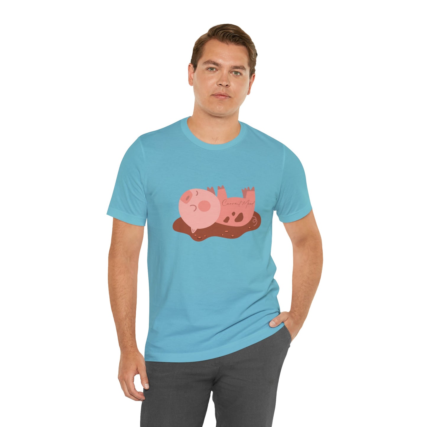 Current Mood Pig In Mud Unisex Jersey Short Sleeve Tee - Witcheasy