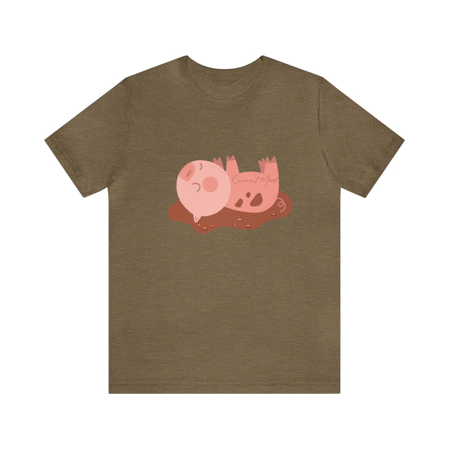 Current Mood Pig In Mud Unisex Jersey Short Sleeve Tee - Witcheasy