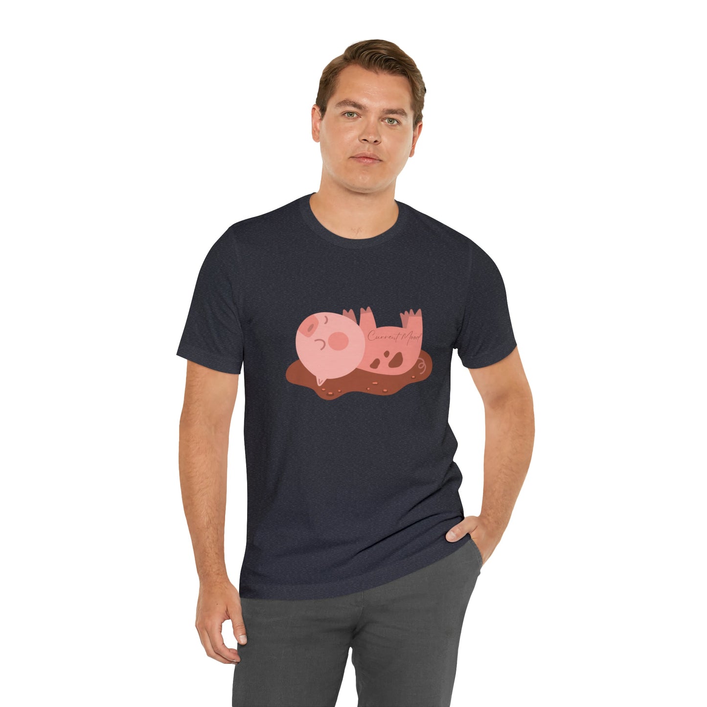 Current Mood Pig In Mud Unisex Jersey Short Sleeve Tee - Witcheasy