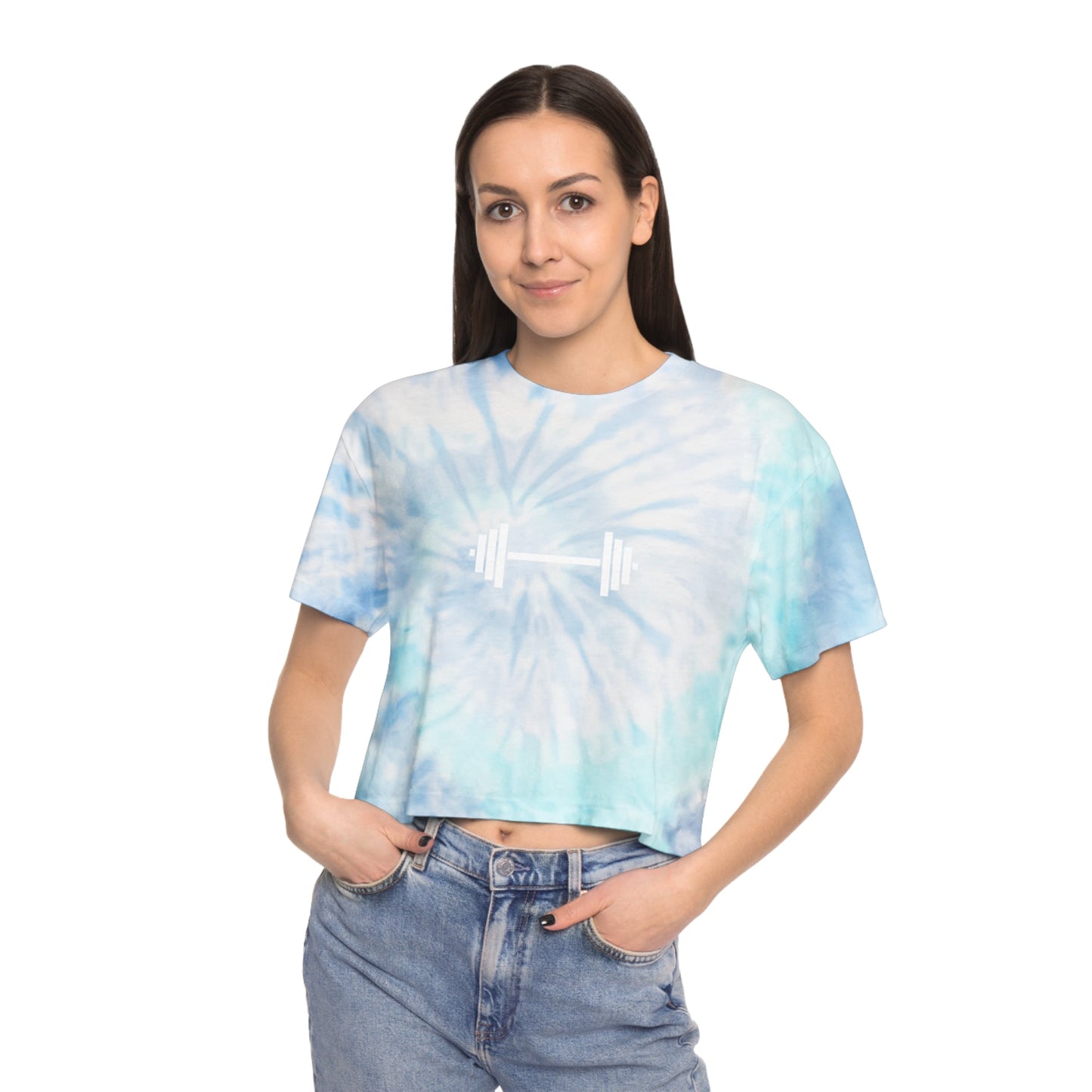 Dumbbell Tie-Dye Crop Tee - Witcheasy