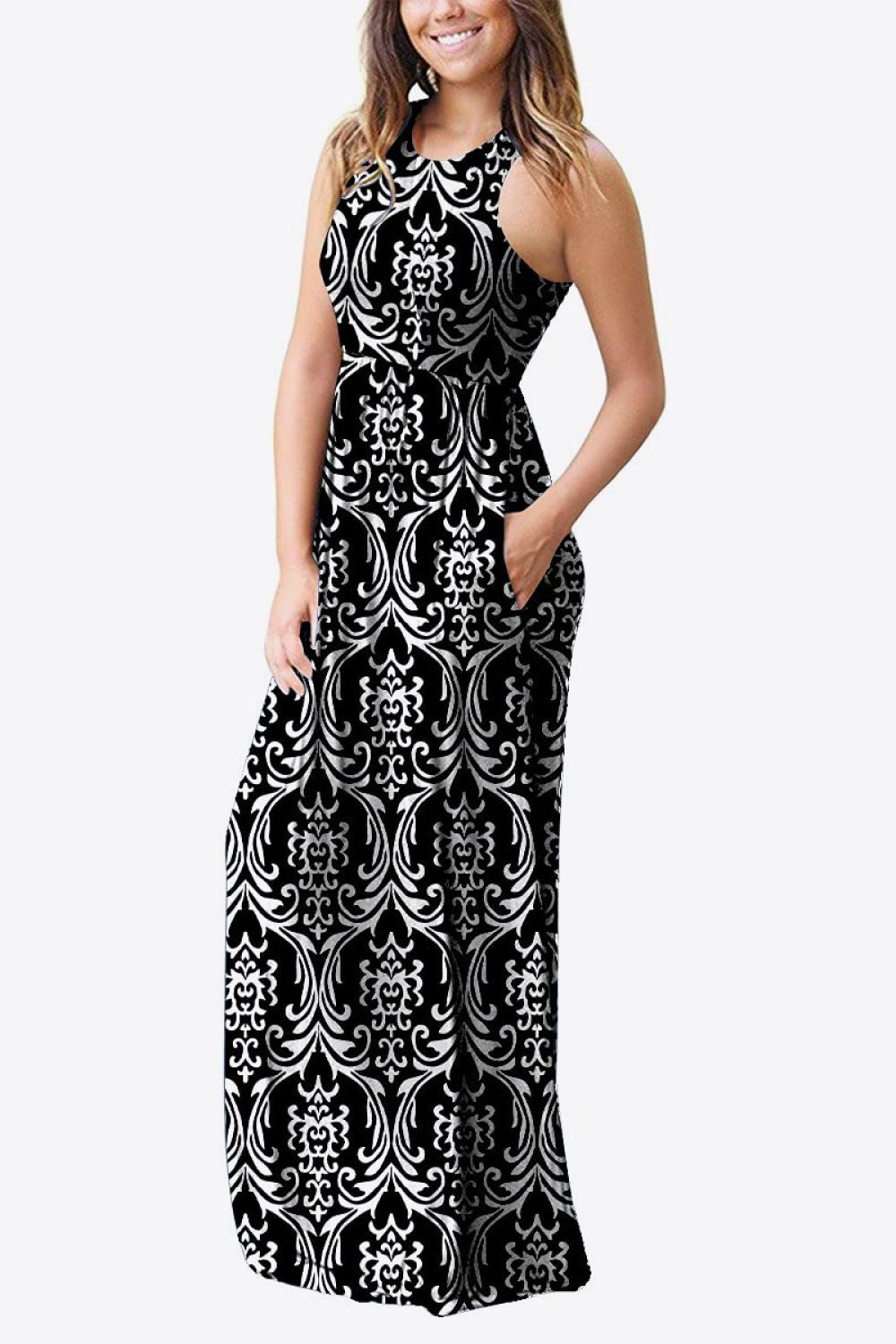 Empire Waist Sleeveless Dress with Pockets - Witcheasy