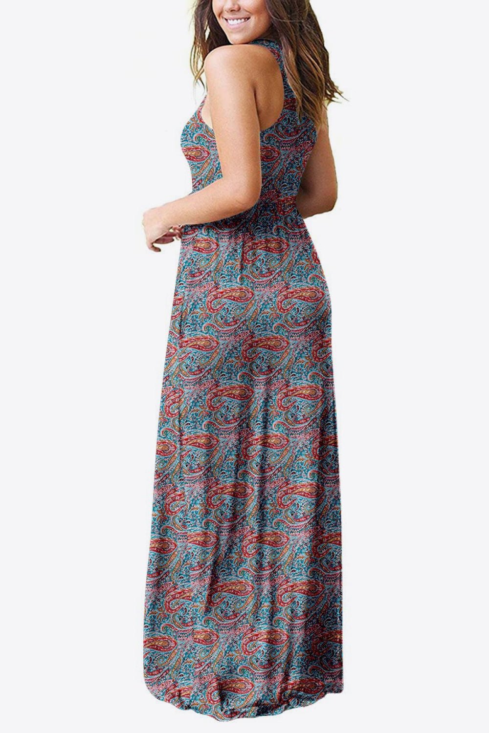 Empire Waist Sleeveless Dress with Pockets - Witcheasy