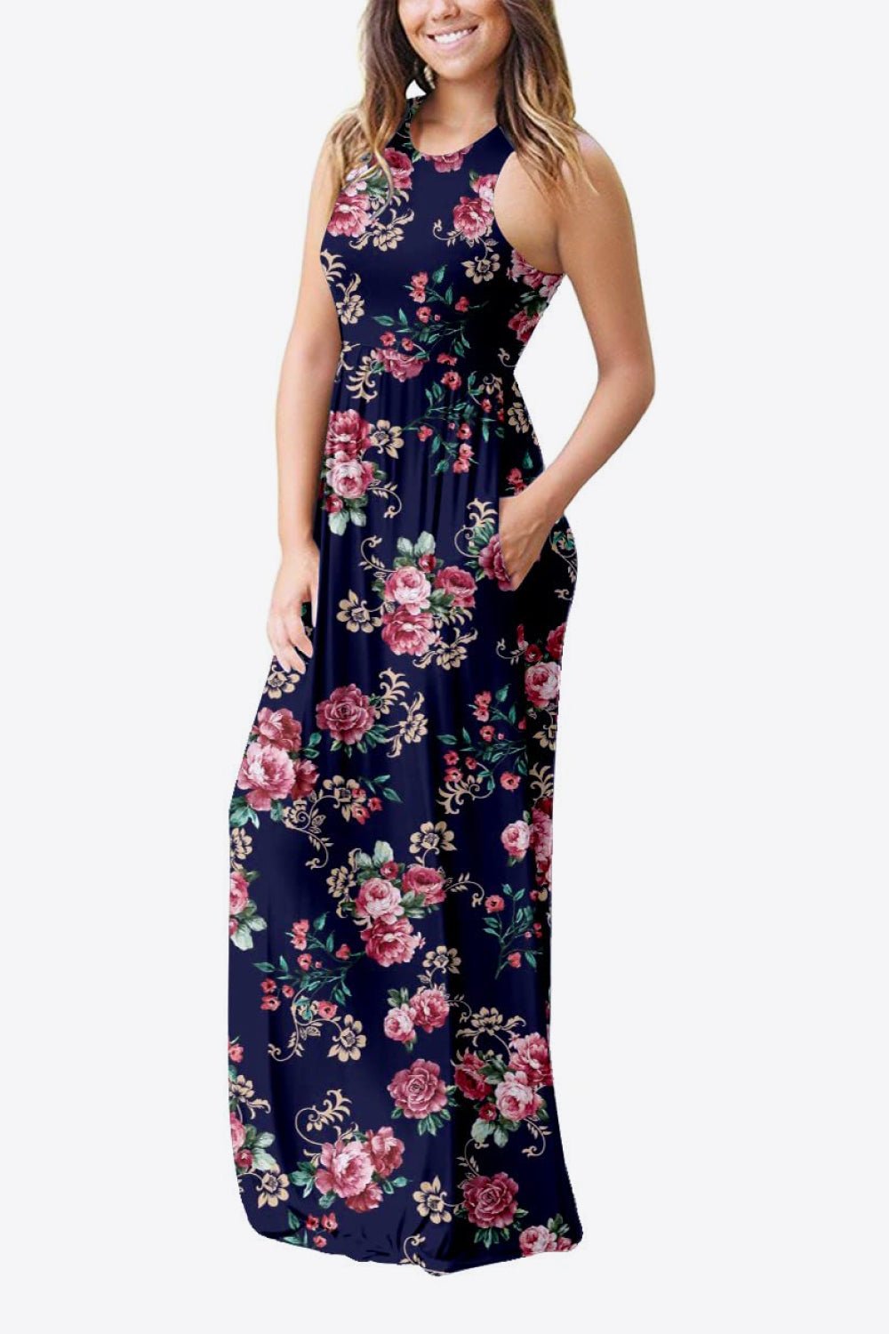 Empire Waist Sleeveless Dress with Pockets - Witcheasy
