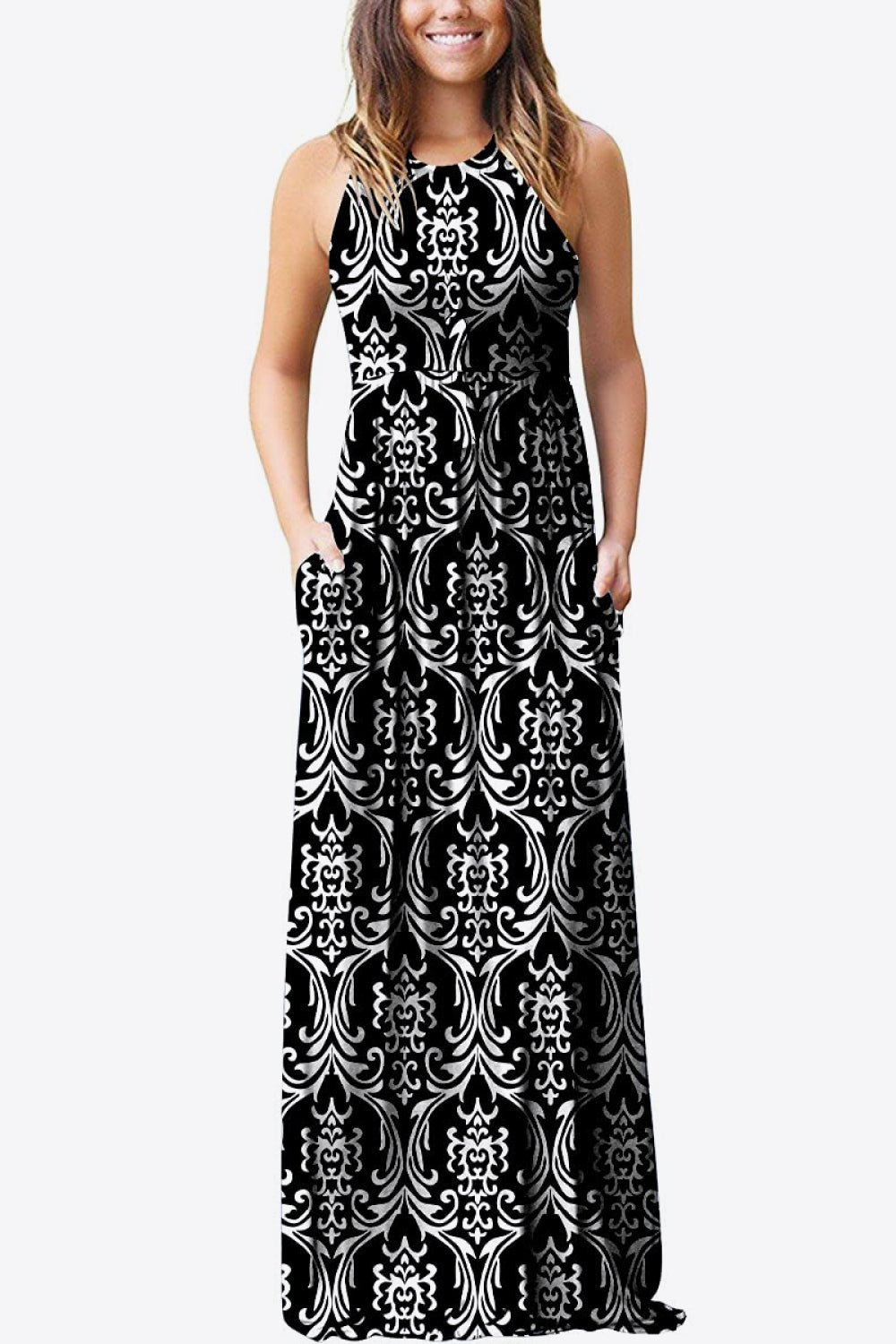 Empire Waist Sleeveless Dress with Pockets - Witcheasy