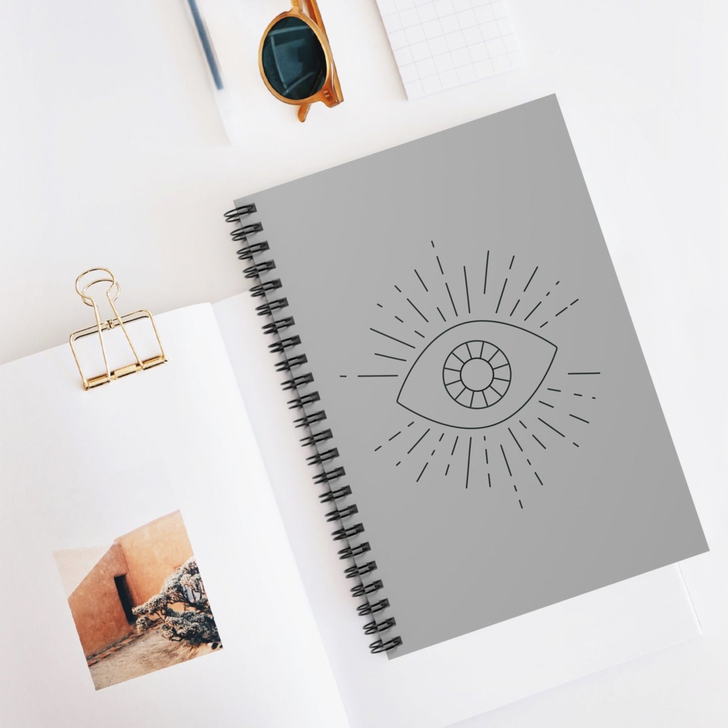 Evil Eye Black - Spiral Notebook - Ruled Line - Witcheasy