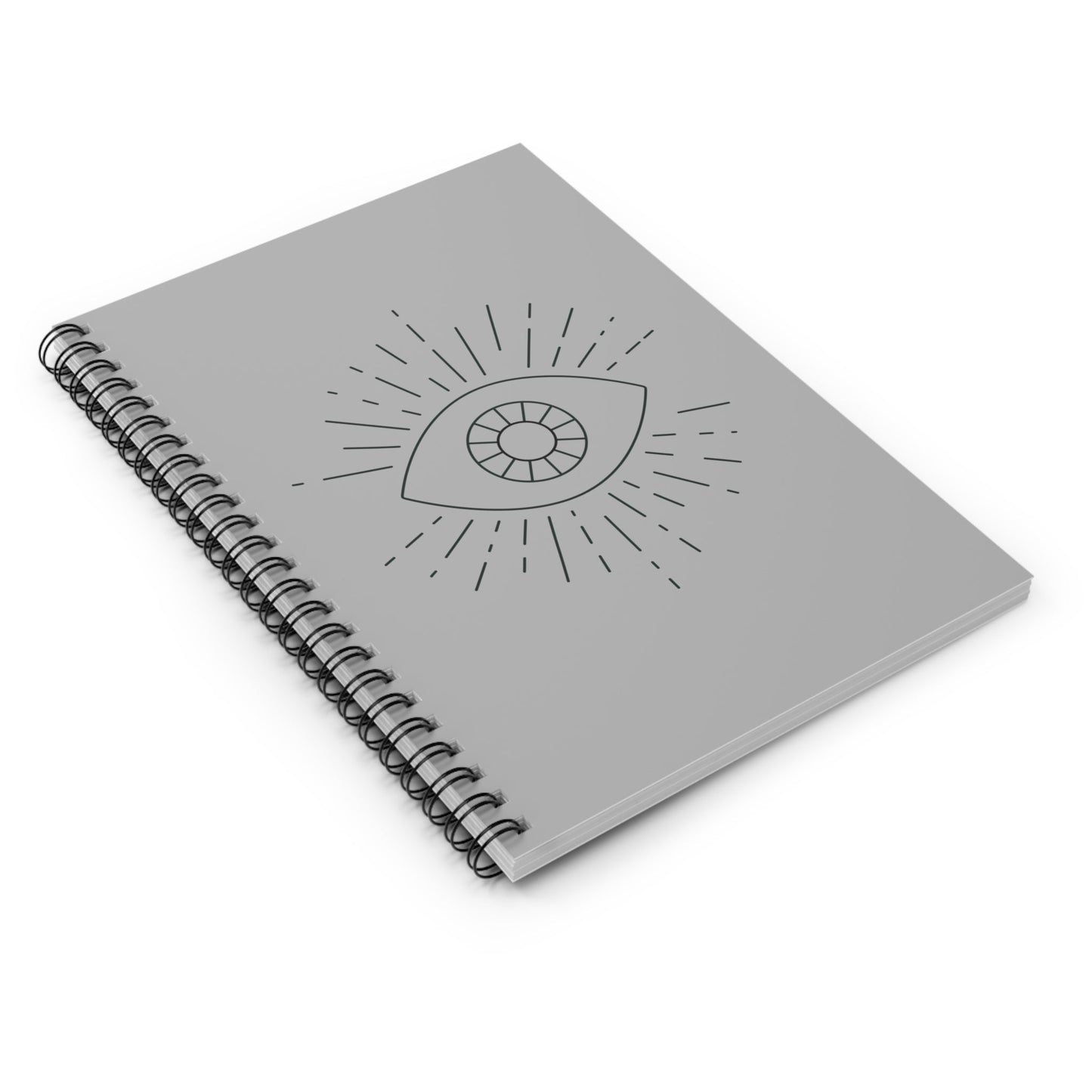 Evil Eye Black - Spiral Notebook - Ruled Line - Witcheasy