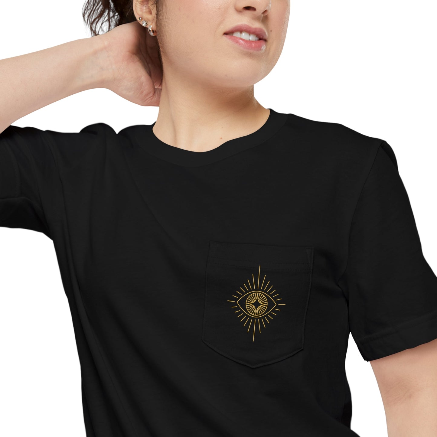 Evil Eye Gold Pocket Tee - Witcheasy