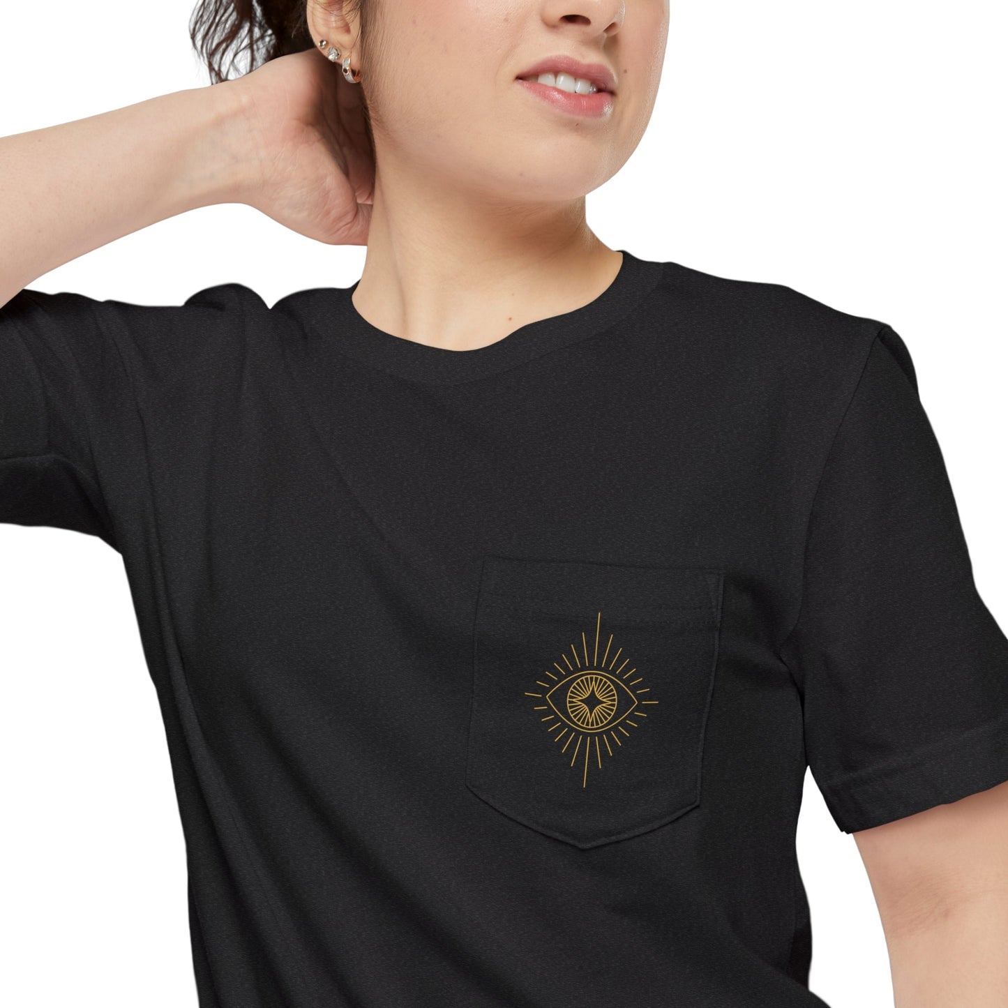 Evil Eye Gold Pocket Tee - Witcheasy