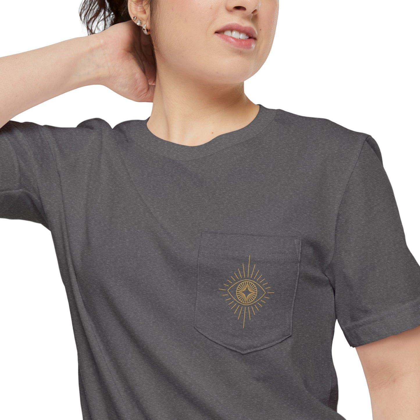 Evil Eye Gold Pocket Tee - Witcheasy