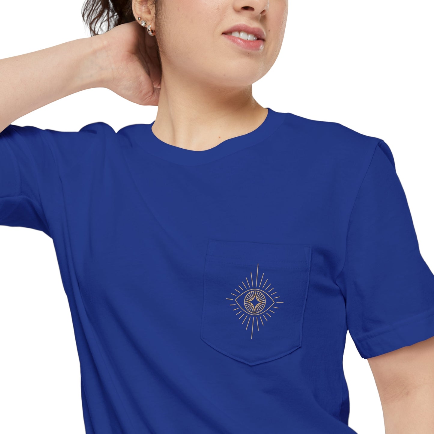 Evil Eye Gold Pocket Tee - Witcheasy