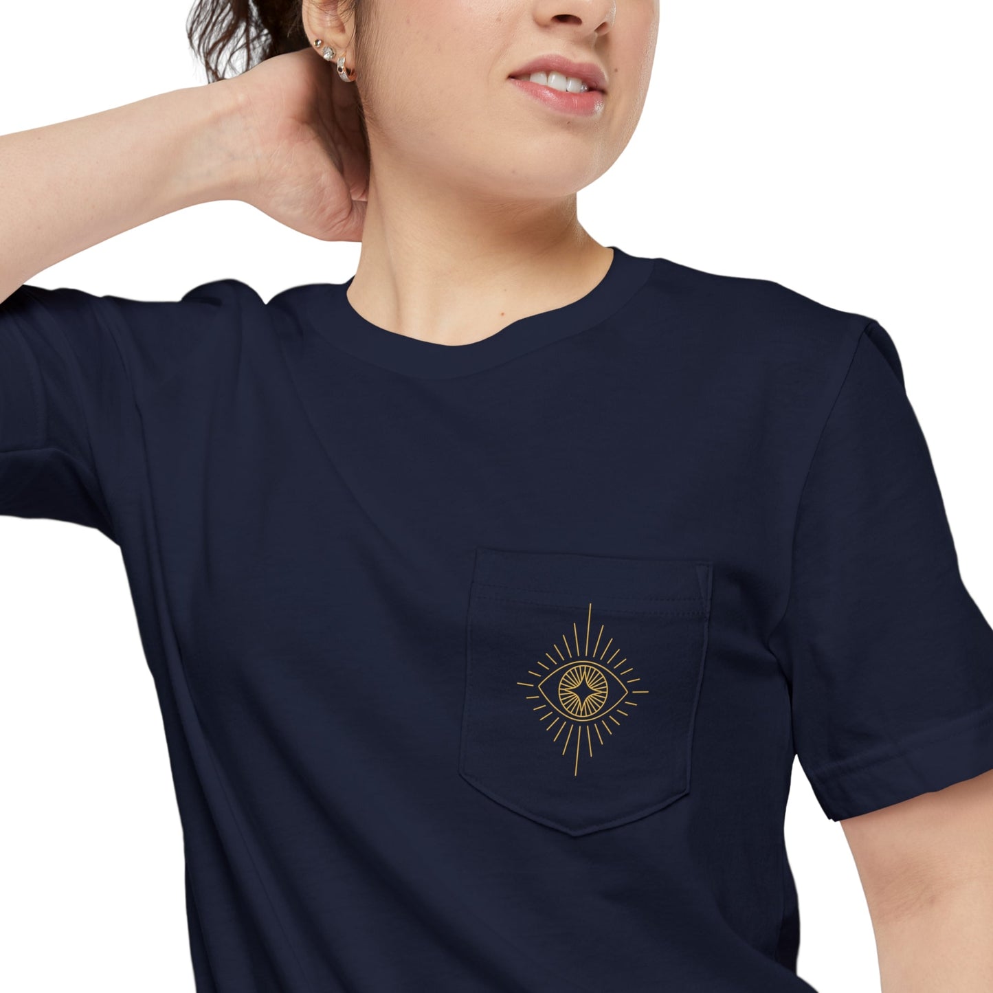 Evil Eye Gold Pocket Tee - Witcheasy