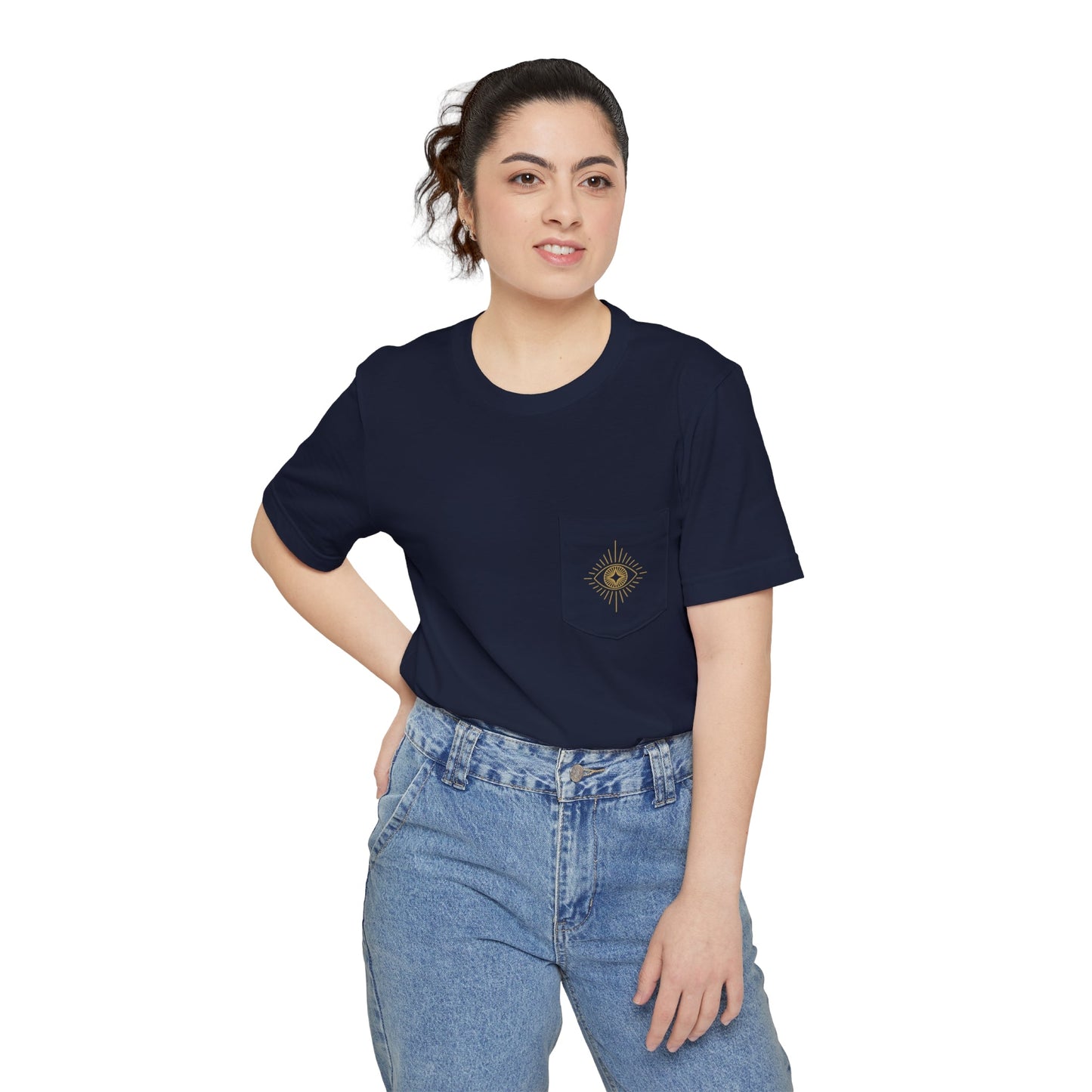 Evil Eye Gold Pocket Tee - Witcheasy
