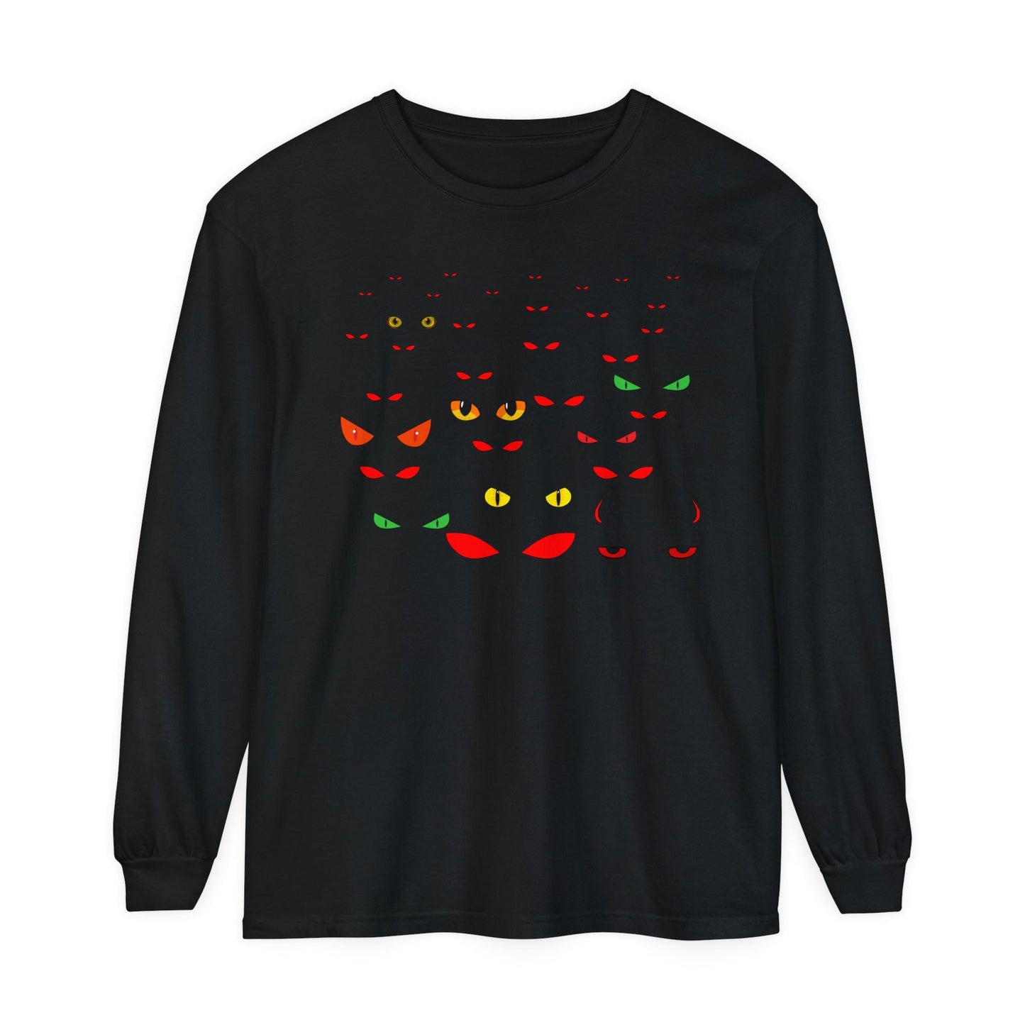 Evil Eyes in Darkness Unisex Long Sleeve T-Shirt - Witcheasy