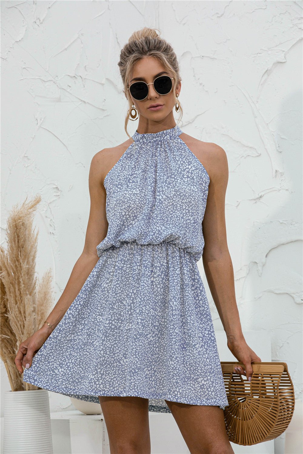 Floral Tied Sleeveless Mini Dress - Witcheasy