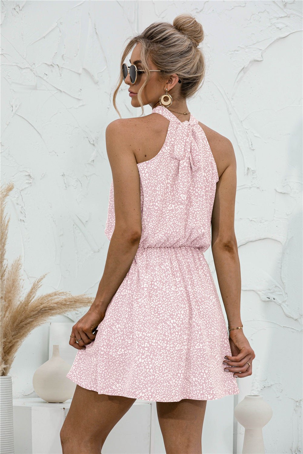 Floral Tied Sleeveless Mini Dress - Witcheasy
