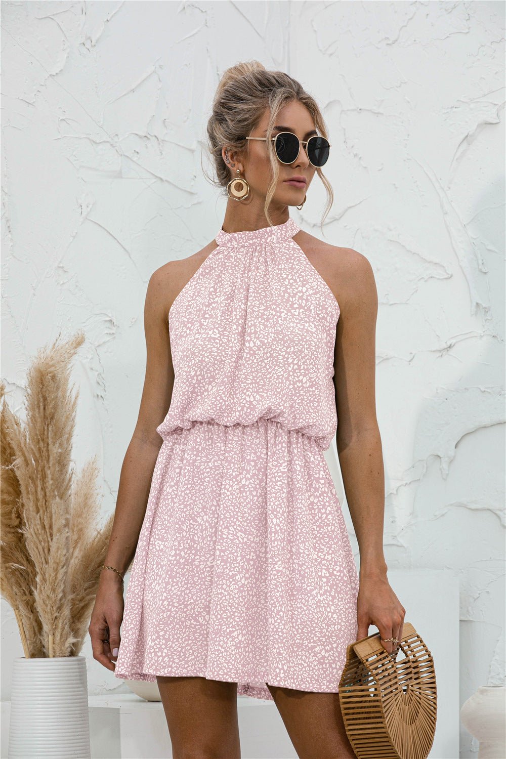 Floral Tied Sleeveless Mini Dress - Witcheasy