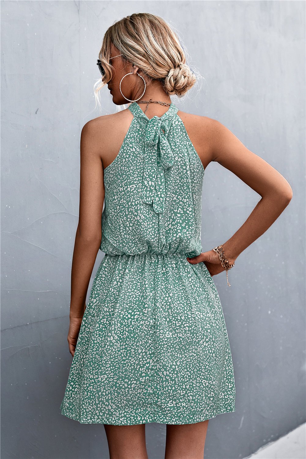 Floral Tied Sleeveless Mini Dress - Witcheasy