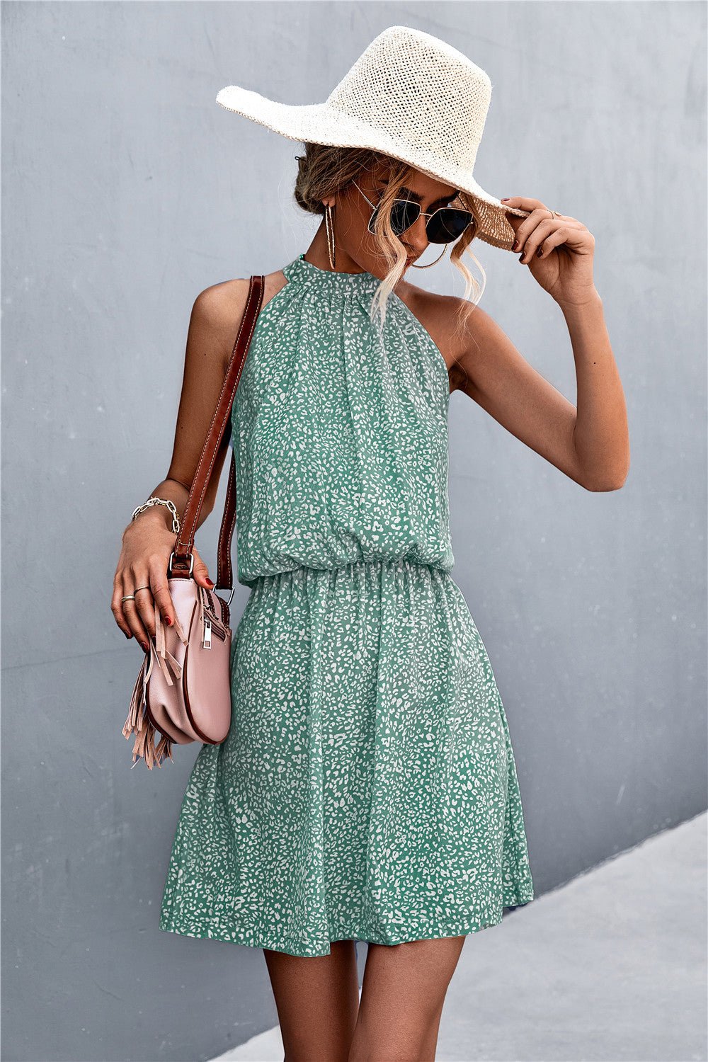 Floral Tied Sleeveless Mini Dress - Witcheasy