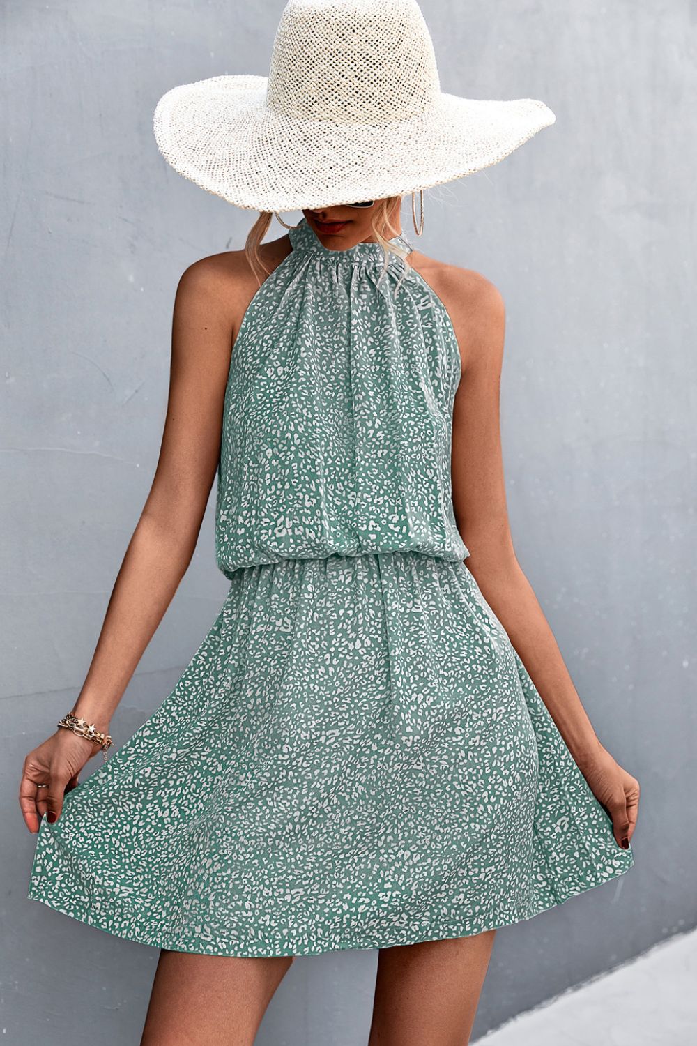 Floral Tied Sleeveless Mini Dress - Witcheasy