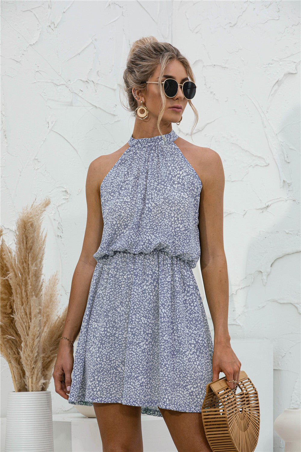 Floral Tied Sleeveless Mini Dress - Witcheasy
