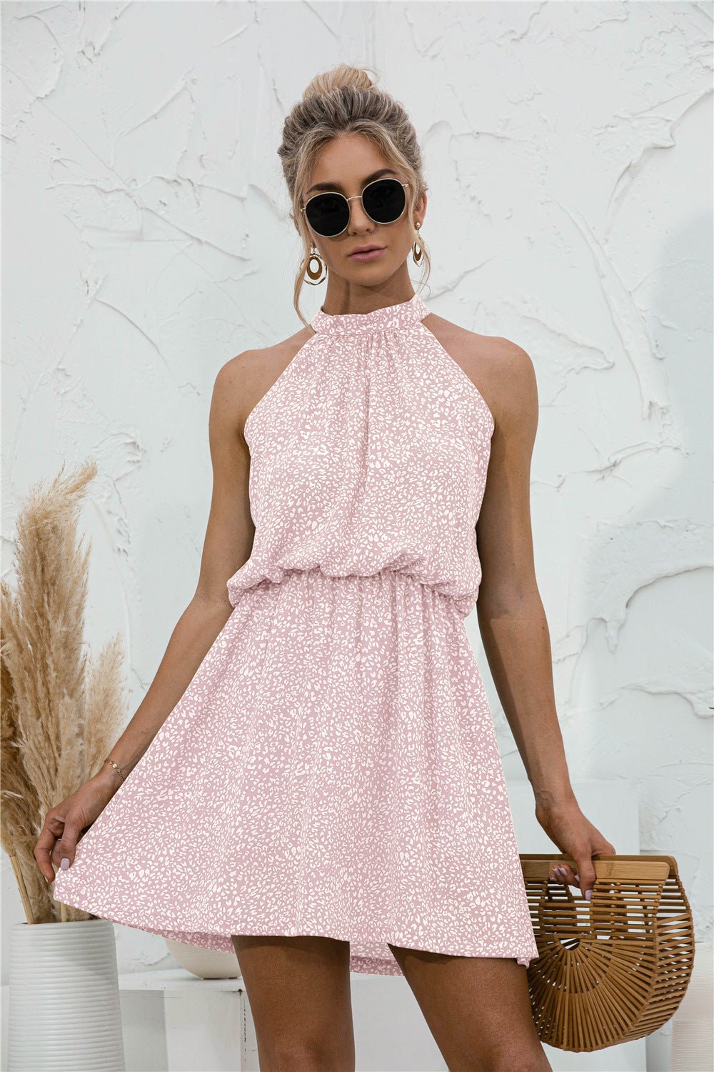Floral Tied Sleeveless Mini Dress - Witcheasy