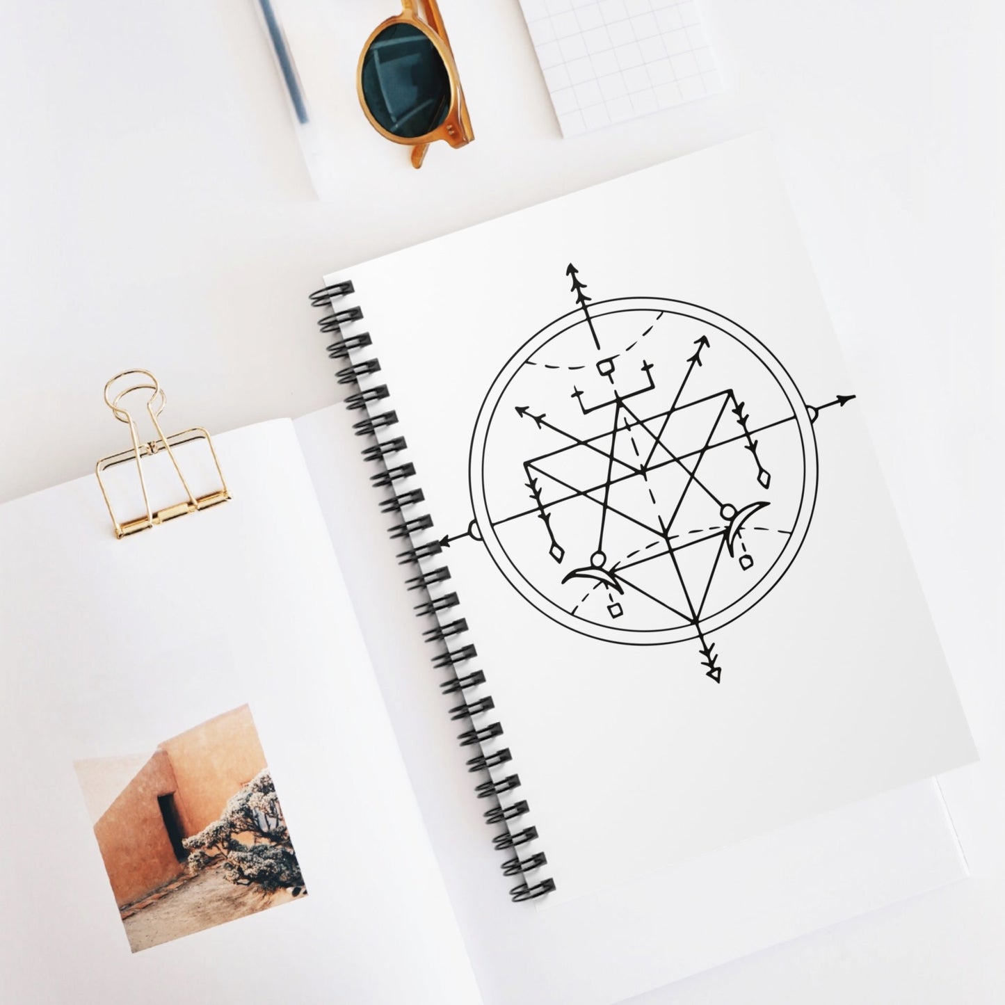 Geo Compass - Spiral Notebook - Ruled Line - Witcheasy