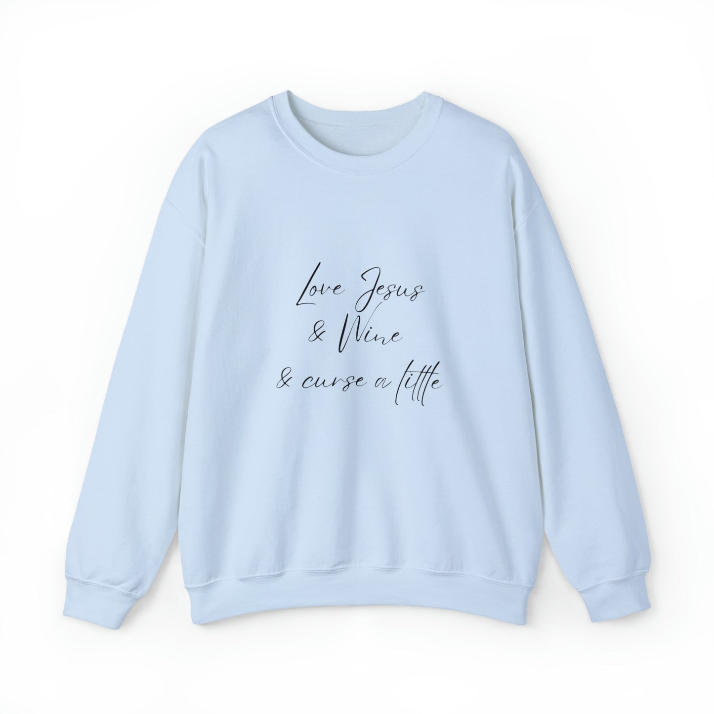 Jesus, Wine & Curse Unisex Crewneck Sweatshirt - Witcheasy