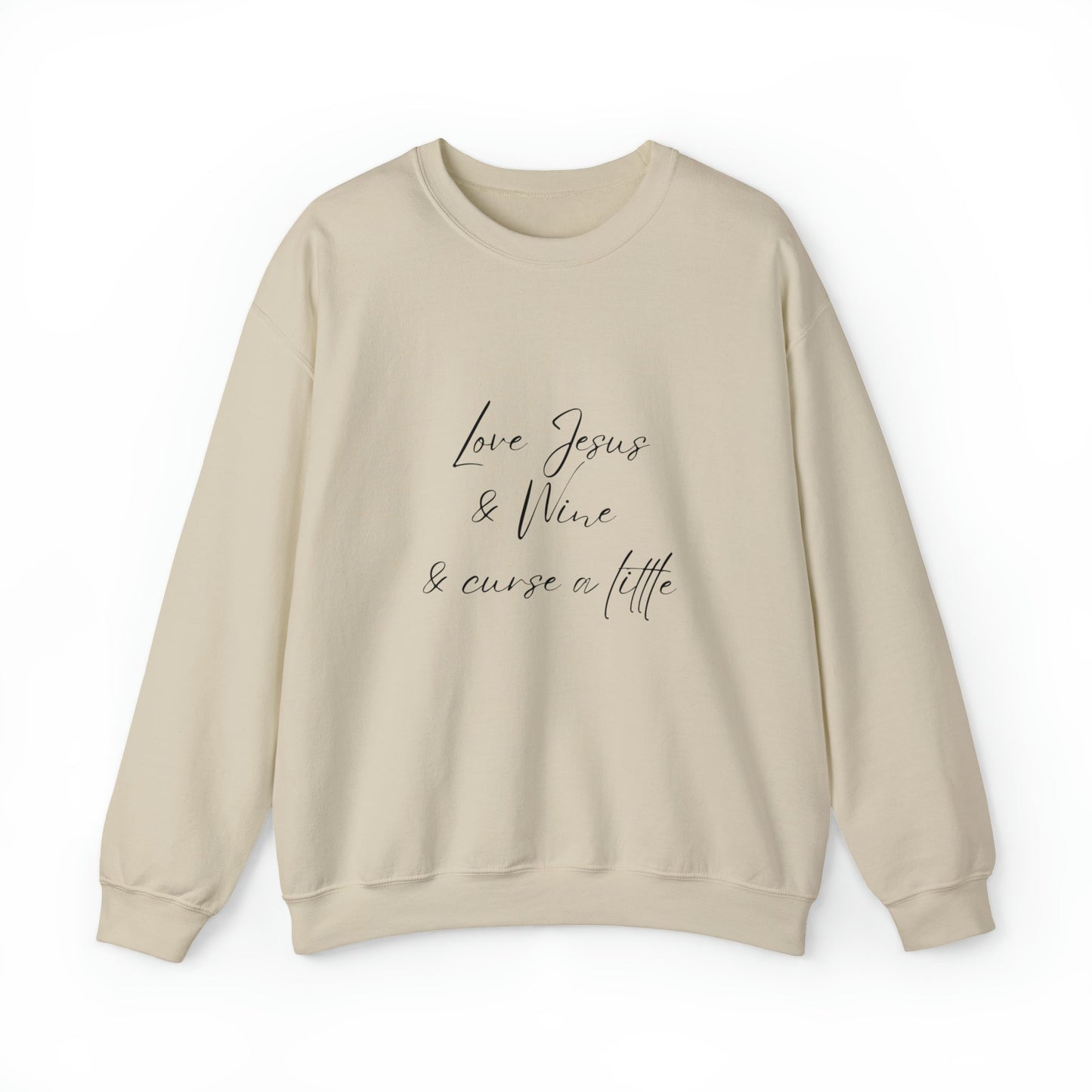 Jesus, Wine & Curse Unisex Crewneck Sweatshirt - Witcheasy