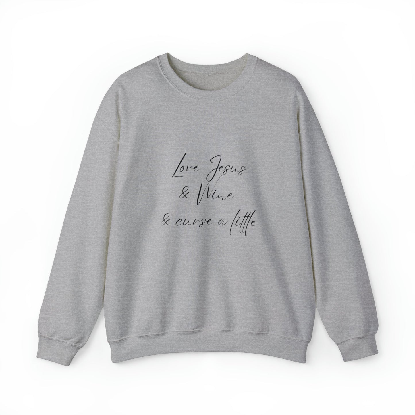 Jesus, Wine & Curse Unisex Crewneck Sweatshirt - Witcheasy