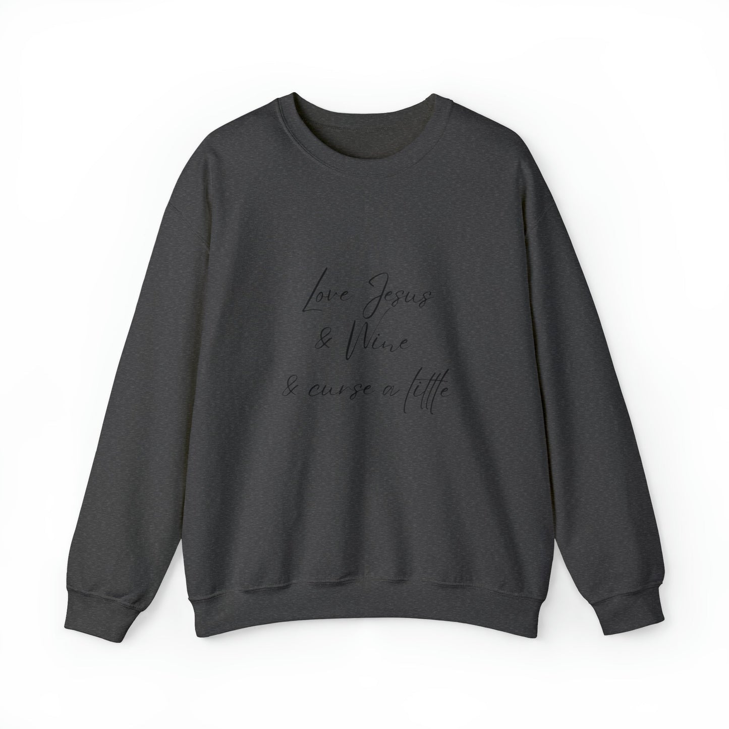 Jesus, Wine & Curse Unisex Crewneck Sweatshirt - Witcheasy