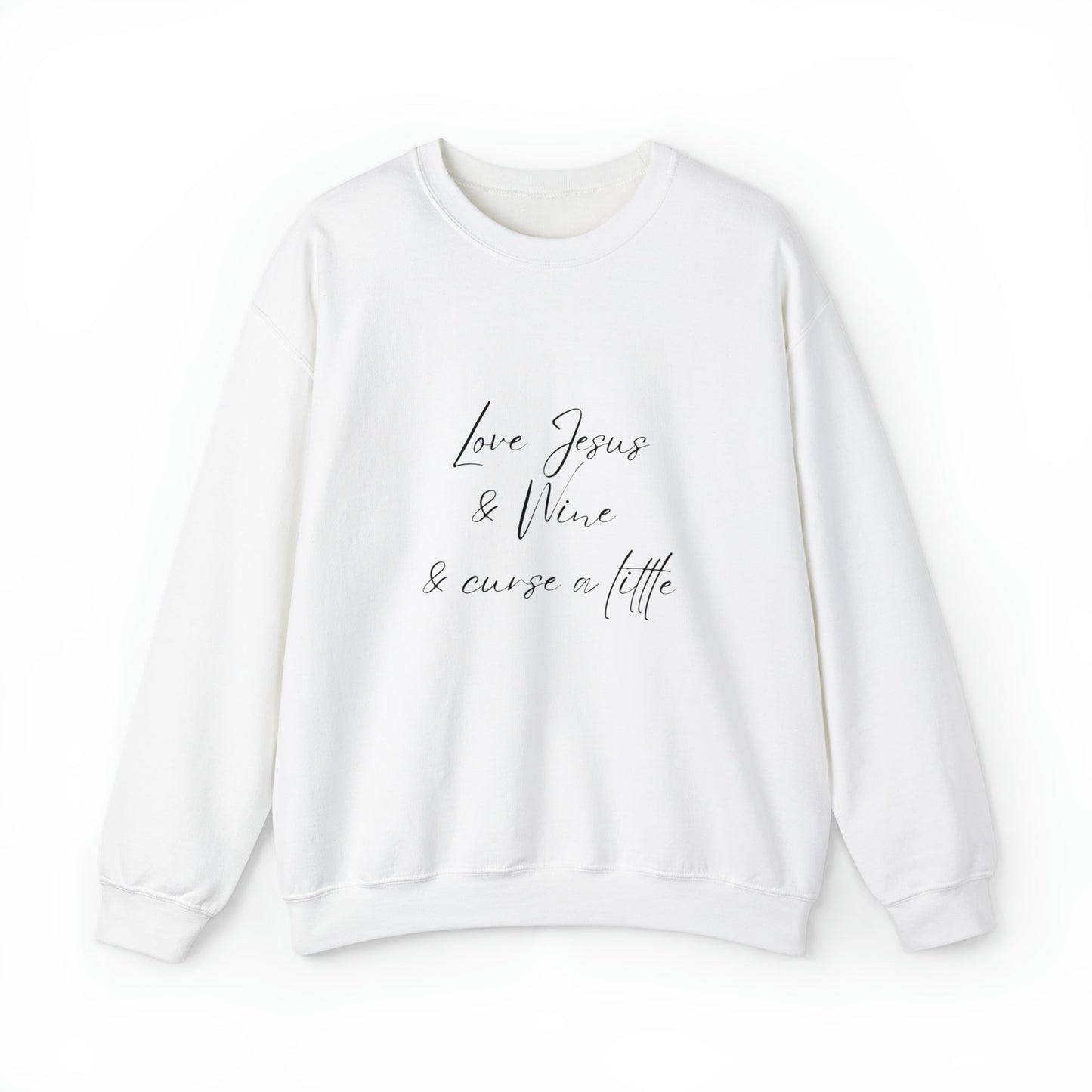 Jesus, Wine & Curse Unisex Crewneck Sweatshirt - Witcheasy