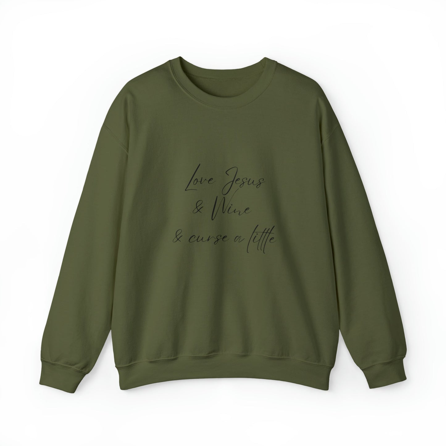 Jesus, Wine & Curse Unisex Crewneck Sweatshirt - Witcheasy