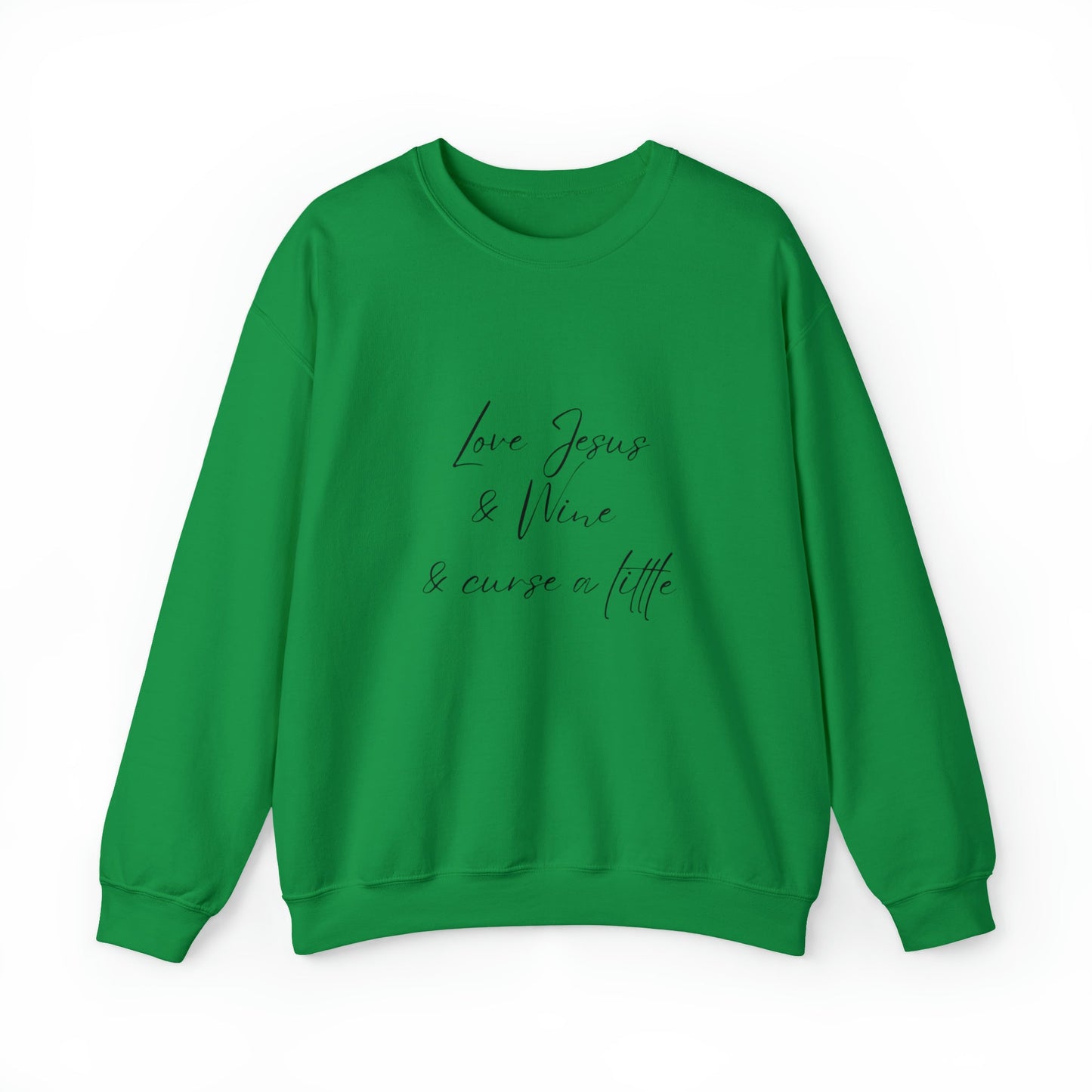 Jesus, Wine & Curse Unisex Crewneck Sweatshirt - Witcheasy