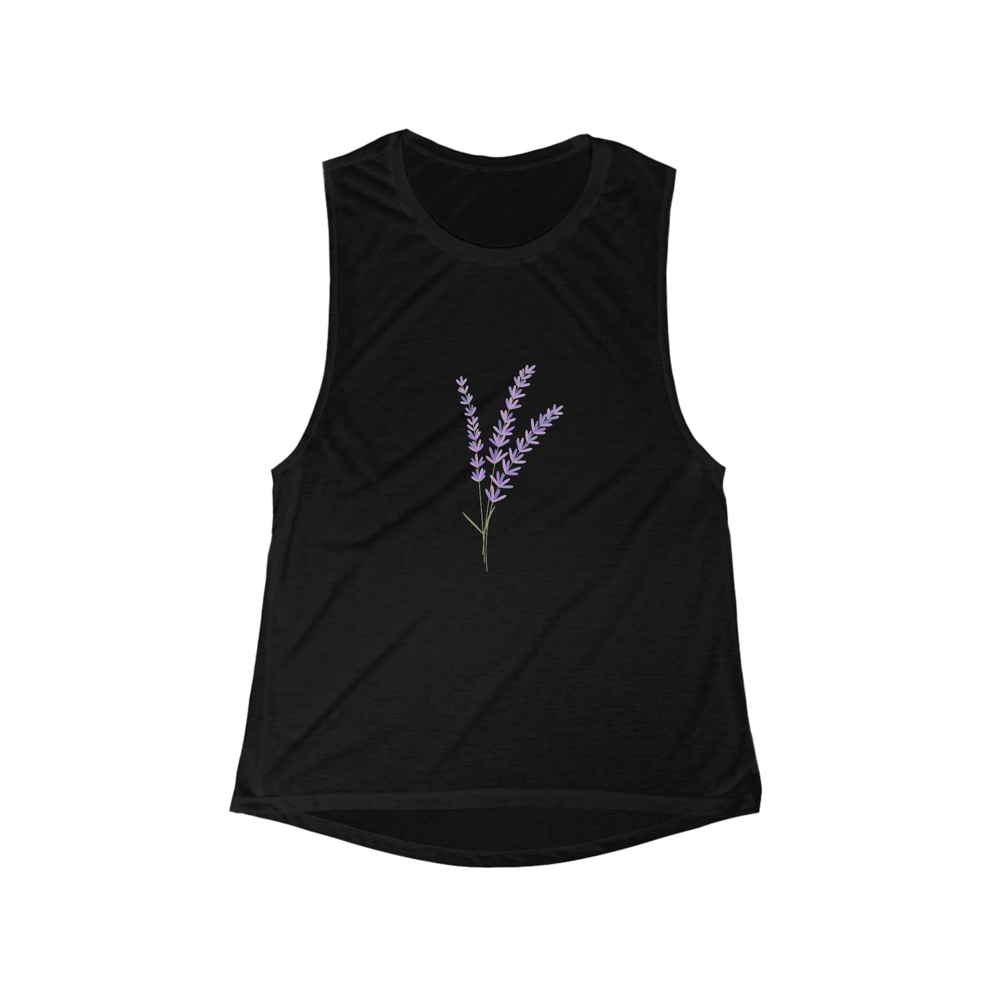 Lavender Flowy Scoop Muscle Tank - Witcheasy