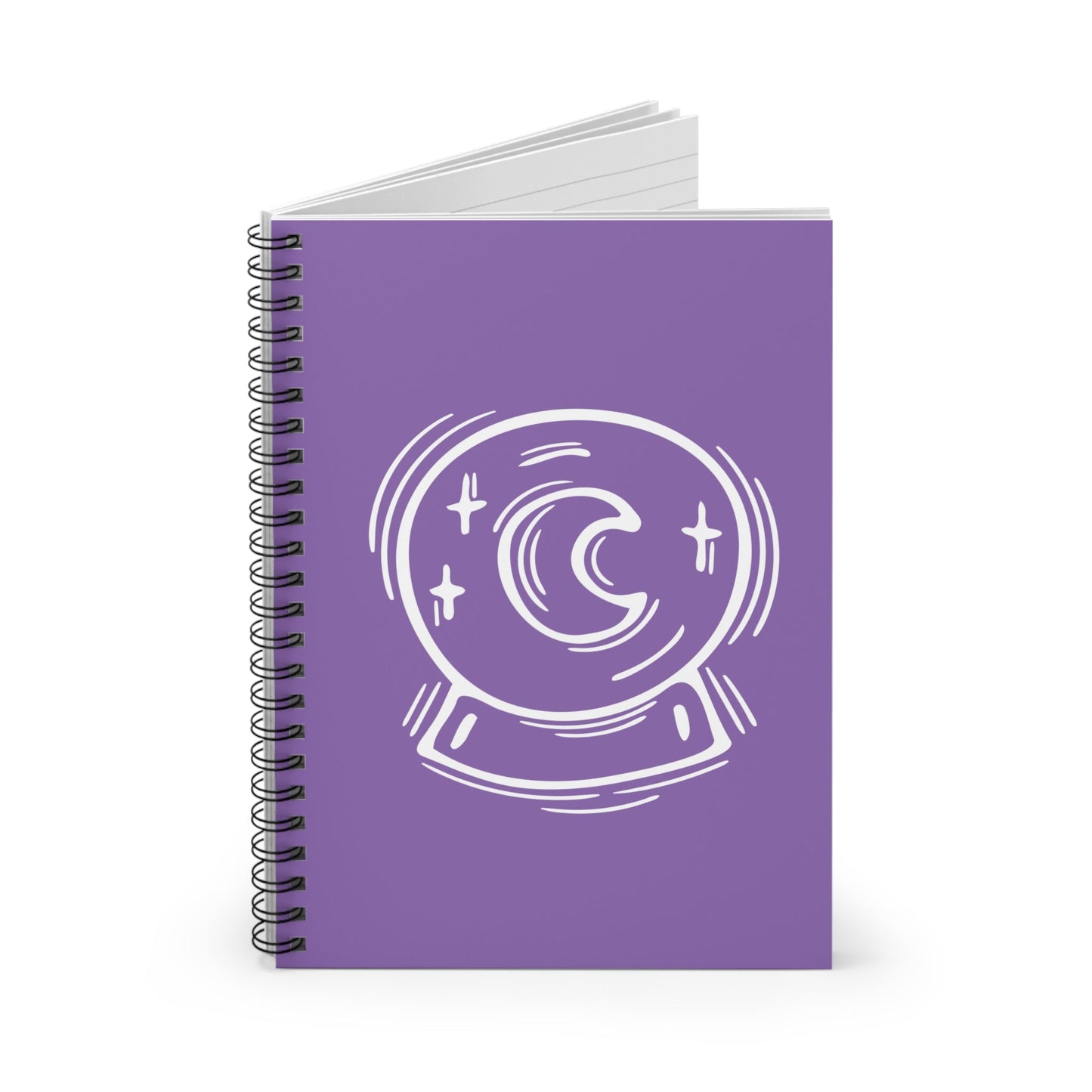 Magic Ball Purple - Spiral Notebook - Ruled Line - Witcheasy