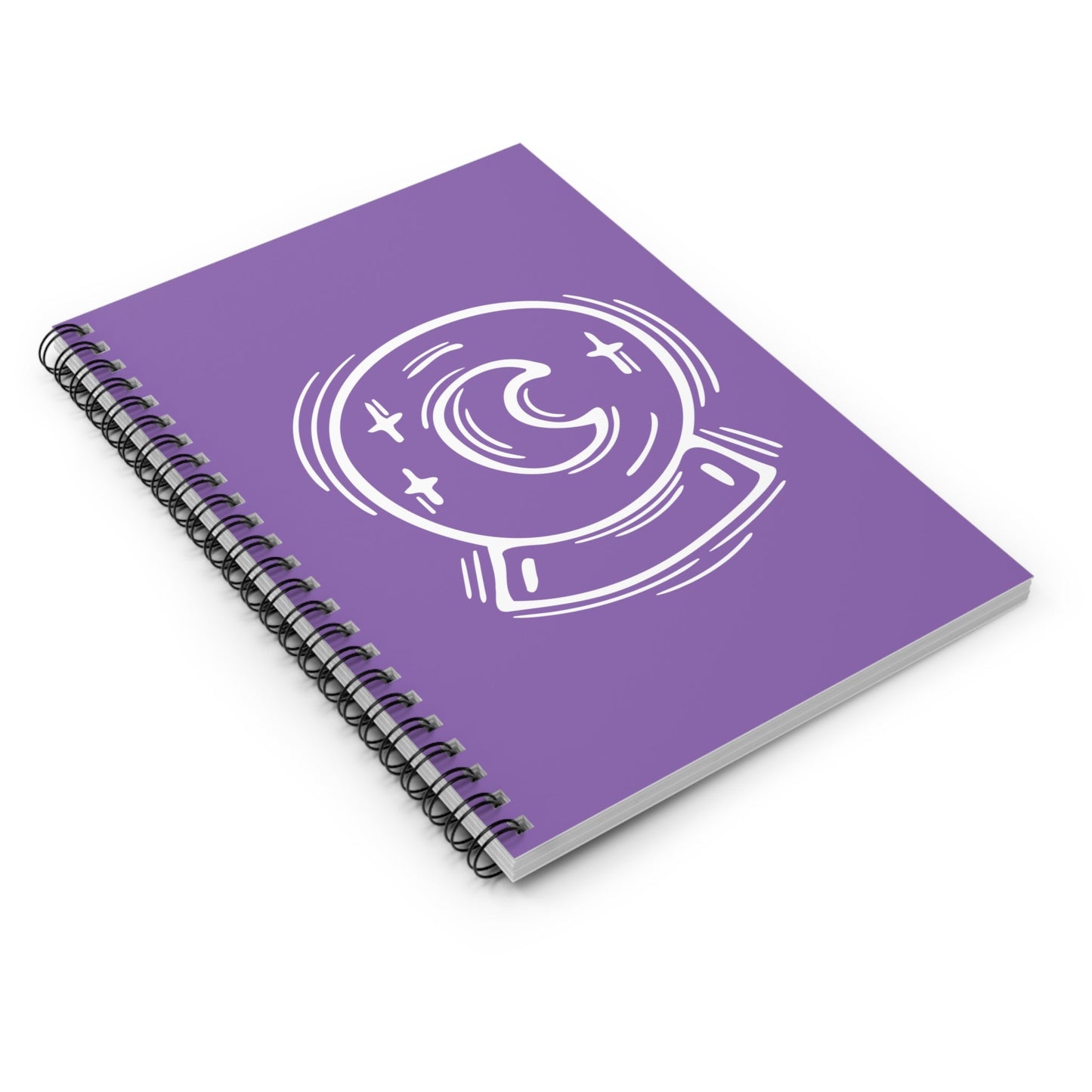 Magic Ball Purple - Spiral Notebook - Ruled Line - Witcheasy